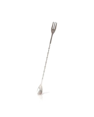 Lingurita rasucita pentru cocktailuri, 2 in 1, inox - VIN BOUQUET